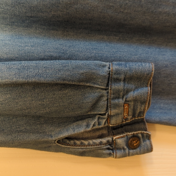 SOLD Vintage CMC Denim Button Down Dress in Medium - Picture 4 of 6